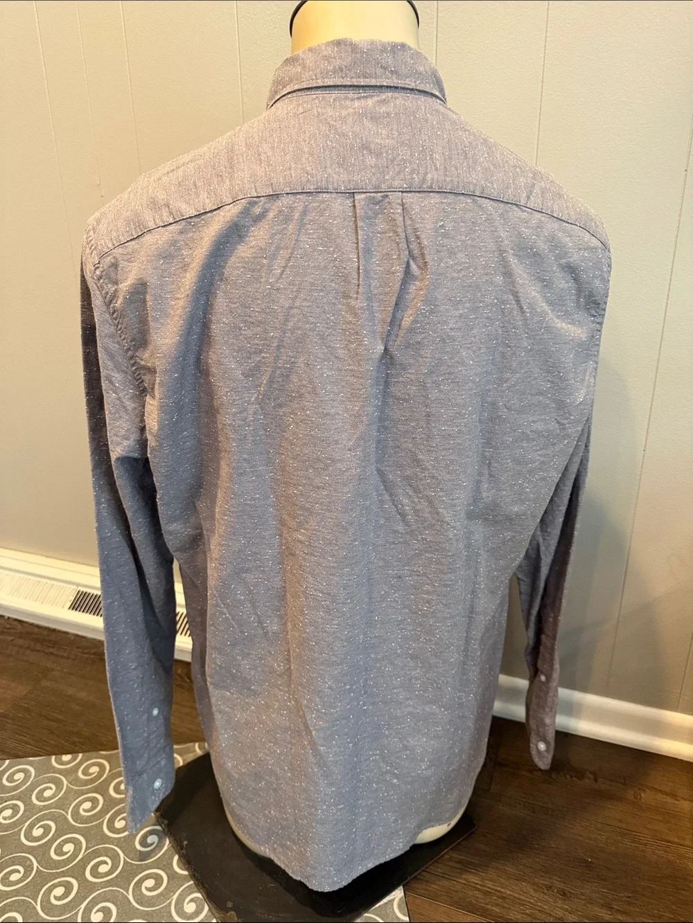 J. Crew Men's XL Heathered Gray Button-Down Shirt